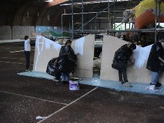 Peinture de l'entrée des artistes